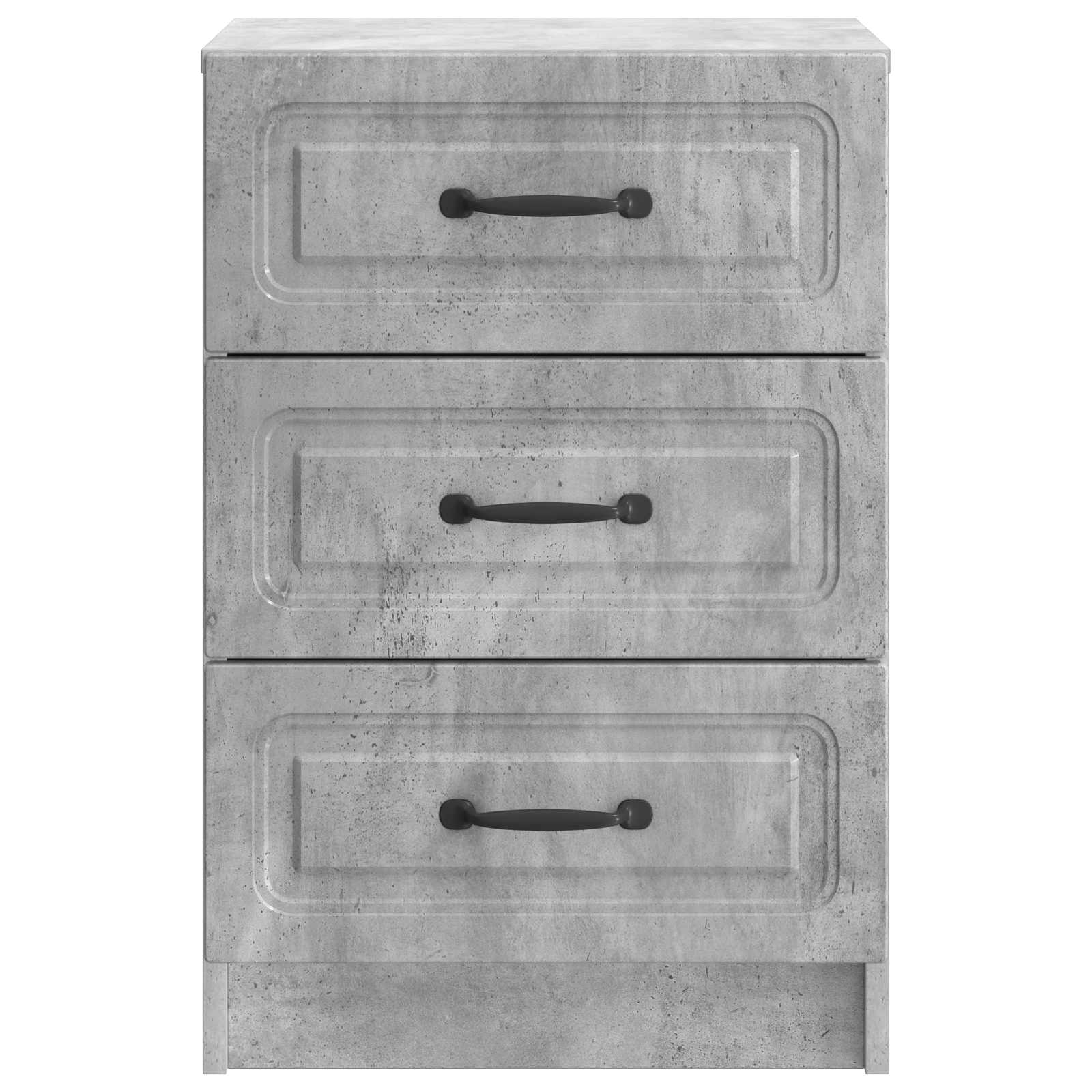 Armadio Da Notte Con Cassetto Grigio Cemento 43 X 41 X 63,5 cm - Image 4