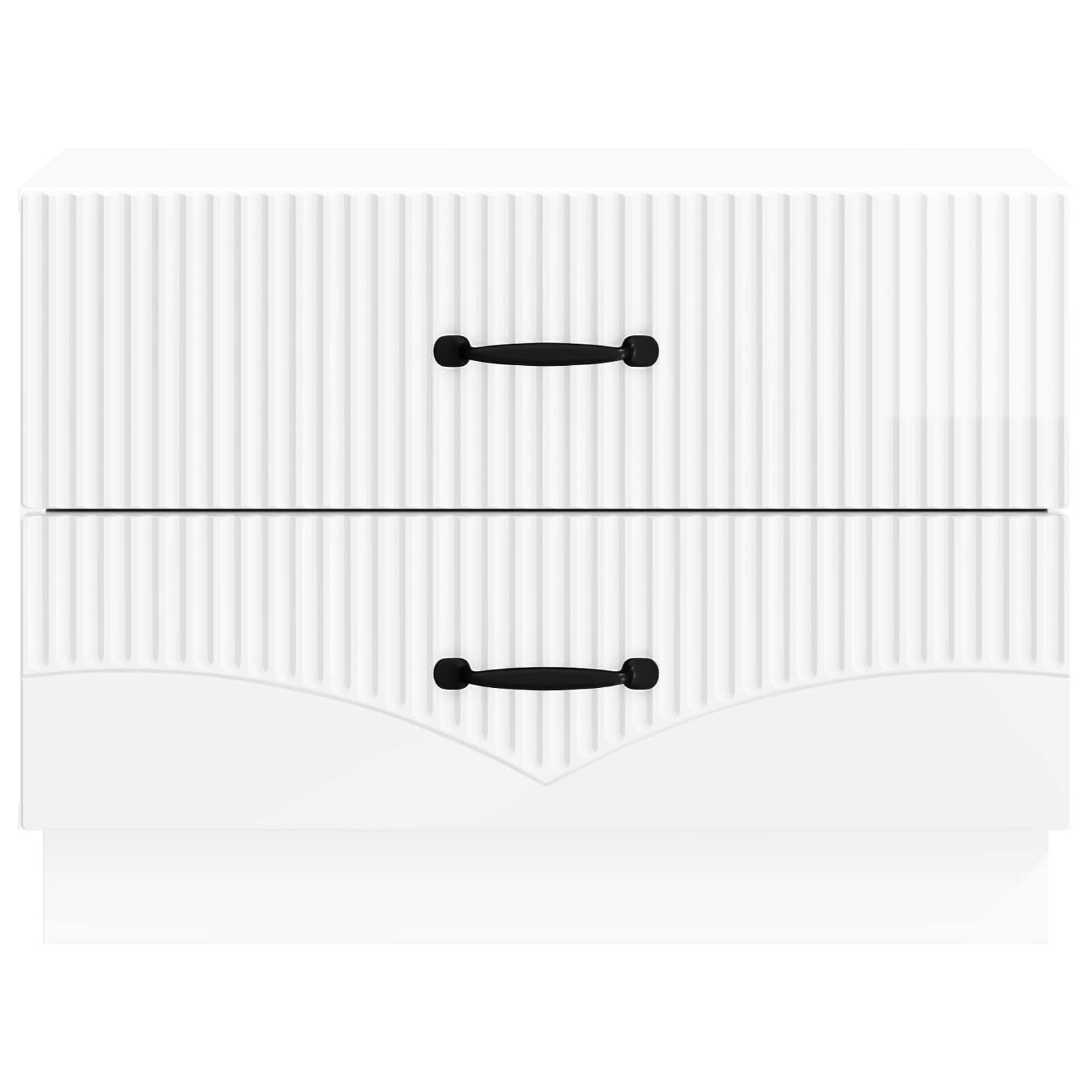 Armadio Da Notte Con Cassetto Bianco Lucido 62 X 34,5 X 44,5 cm - Image 4