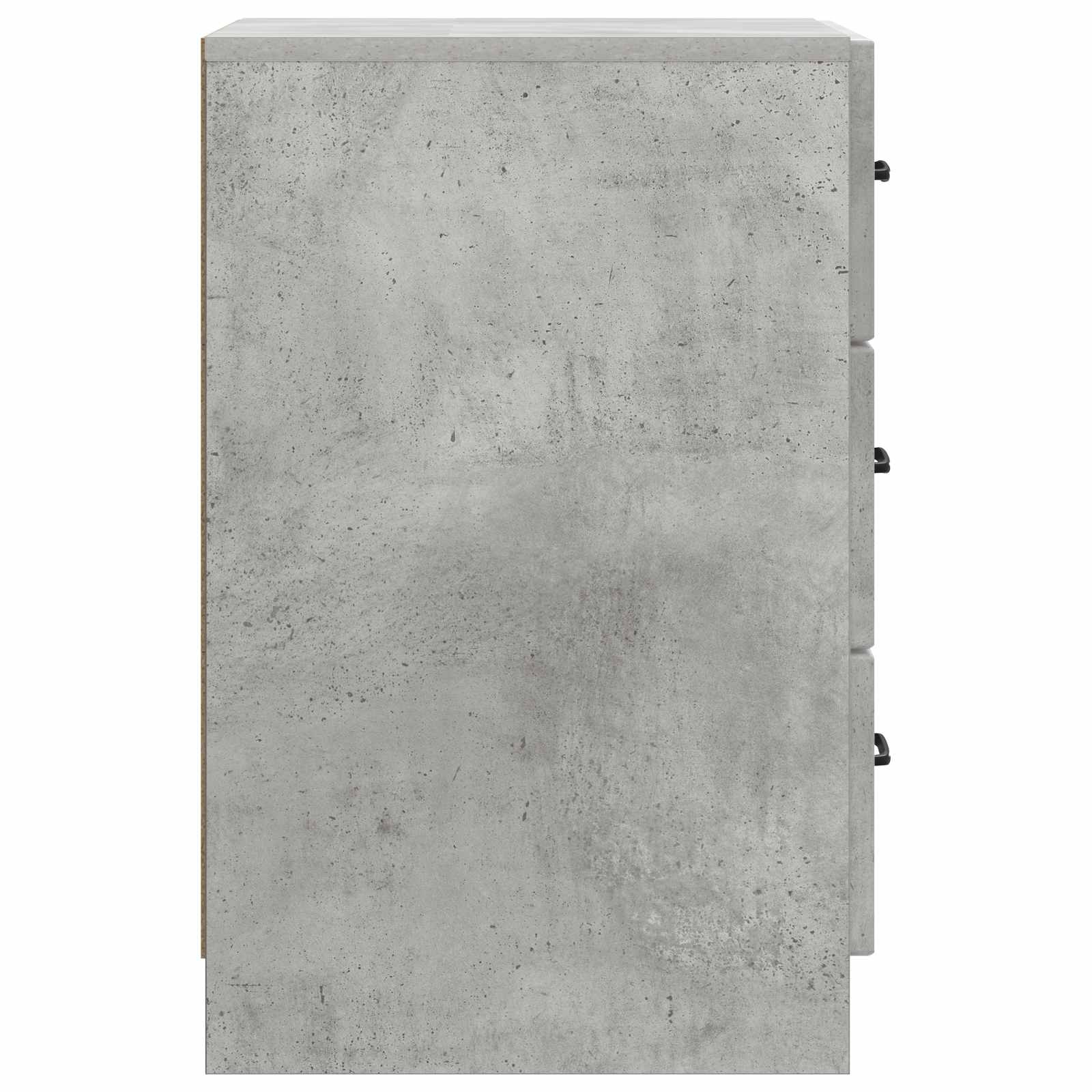 Armadio Da Notte Con Cassetto Grigio Cemento 43 X 41 X 63,5 cm - Image 5
