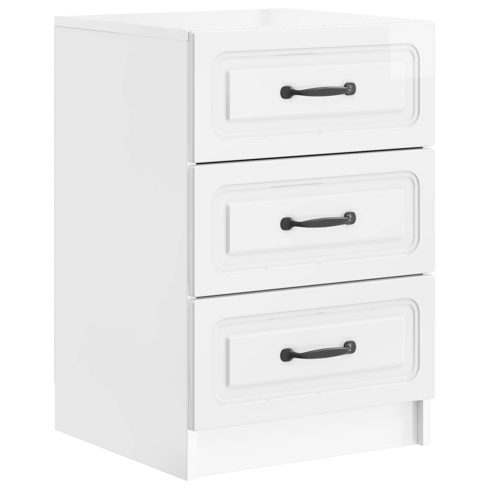 Armadio Da Notte Con Cassetto Bianco Lucido 43 X 41 X 63,5 cm