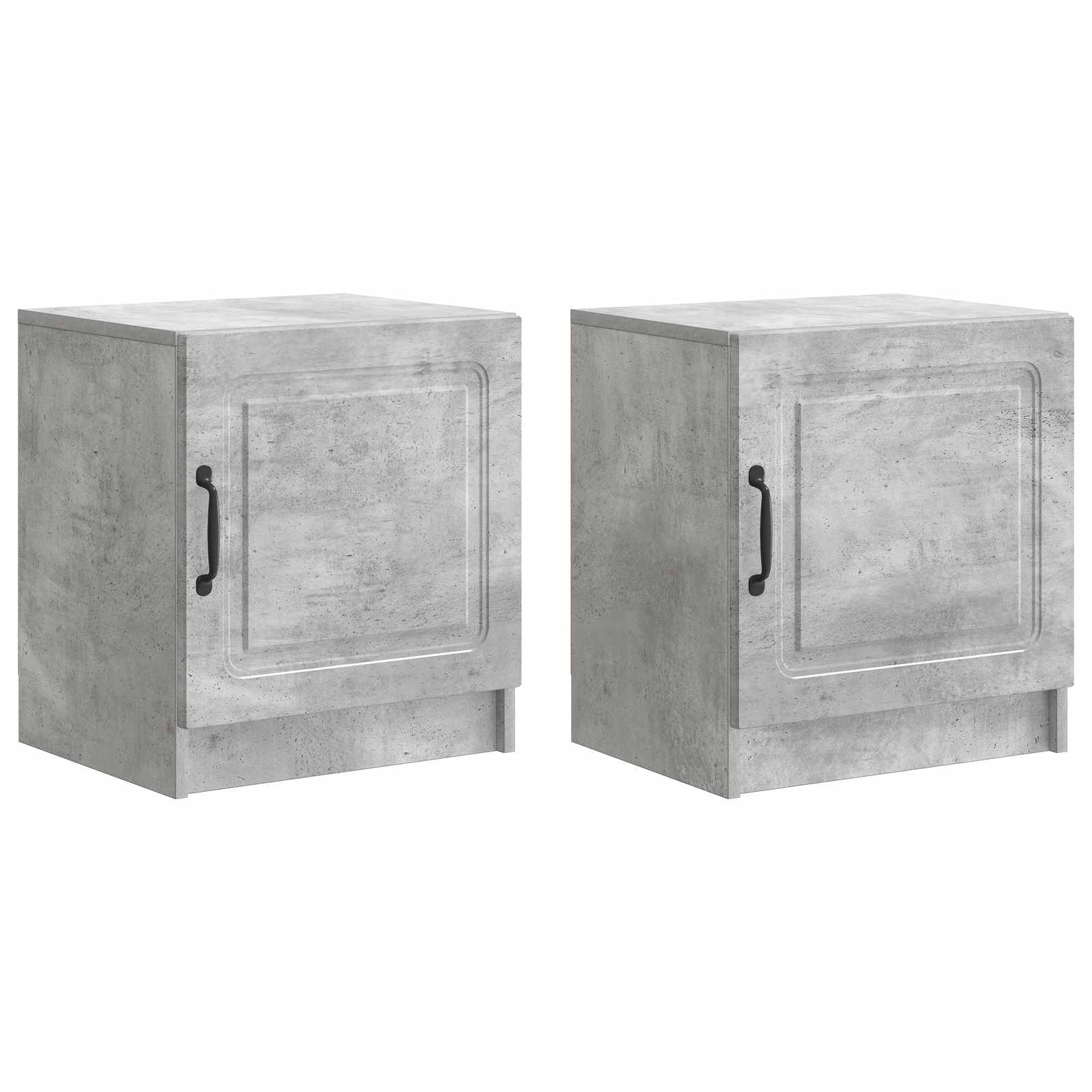 Armadio Da Notte 2 Pcs Grigio Cemento 43 X 34,5 X 47 cm