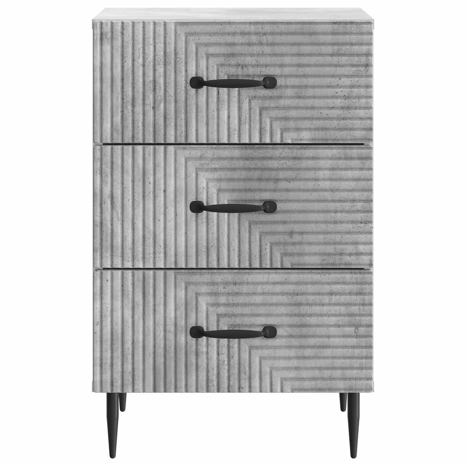 Armadio Da Notte Con Cassetto Grigio Cemento 43 X 41 X 66,5 cm - Image 4