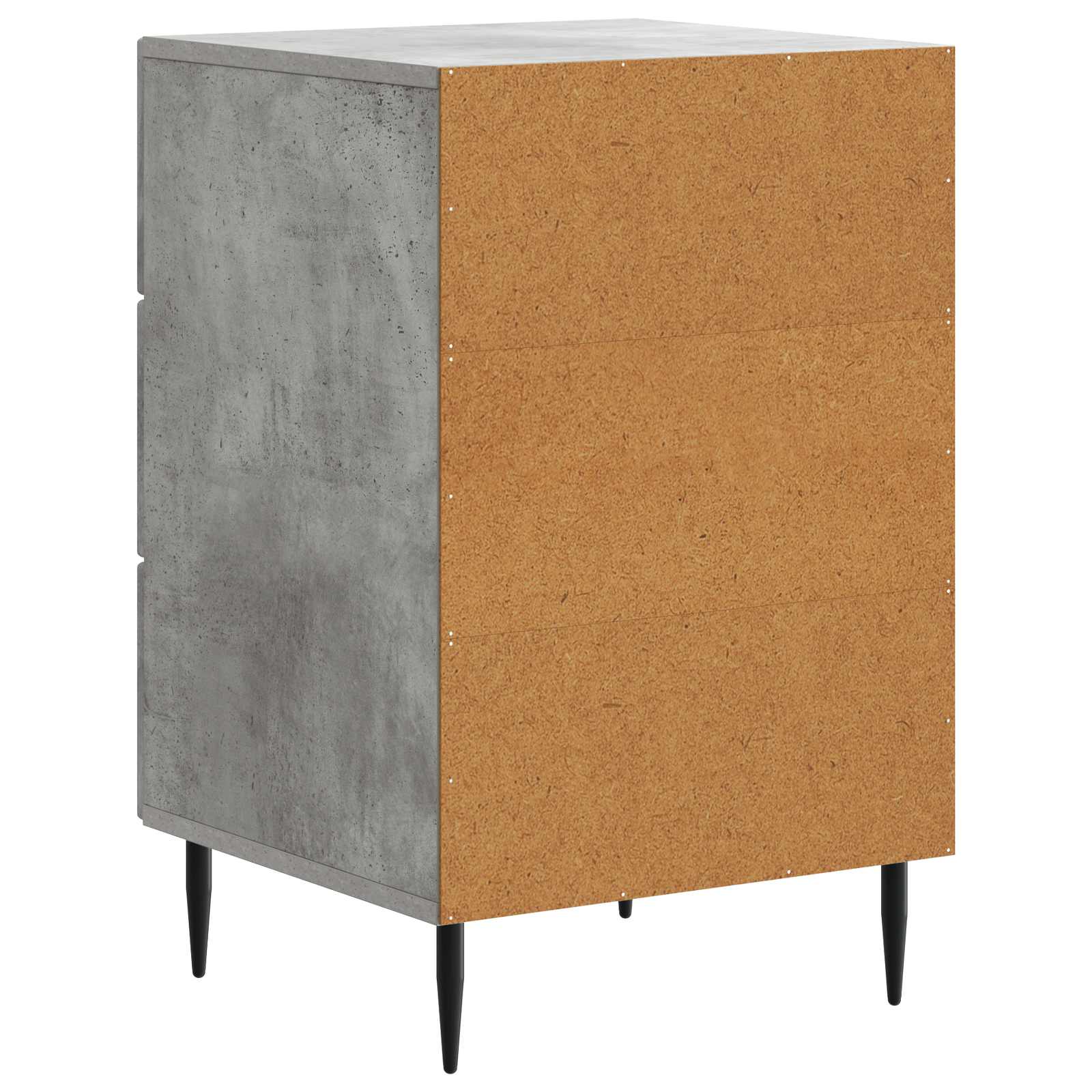 Armadio Da Notte Con Cassetto Grigio Cemento 43 X 41 X 66,5 cm - Image 6