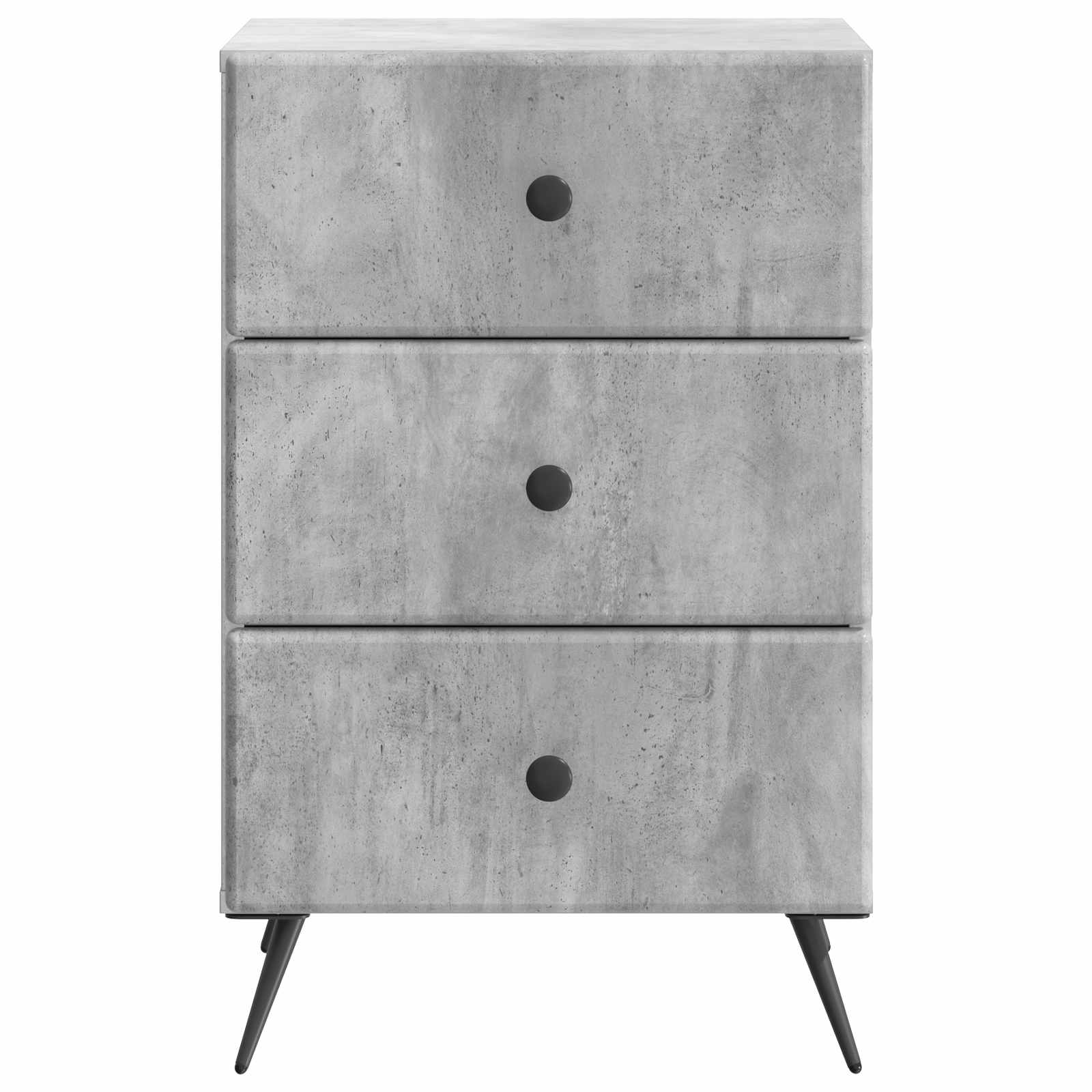 Armadio Da Notte Con Cassetto Grigio Cemento 43 X 41 X 66,5 cm - Image 4