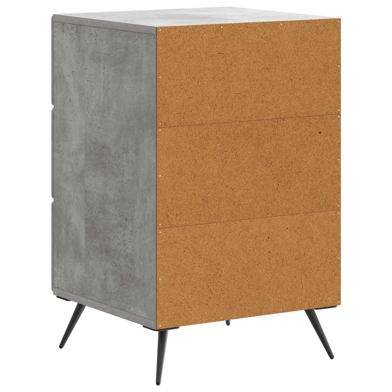 Armadio Da Notte Con Cassetto Grigio Cemento 43 X 41 X 66,5 cm - Image 6