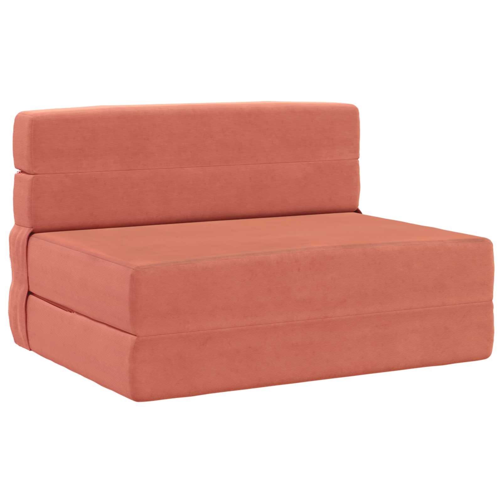 Divano Letto Pieghevole Rosso Arancio 190 X 70 X 15 cm