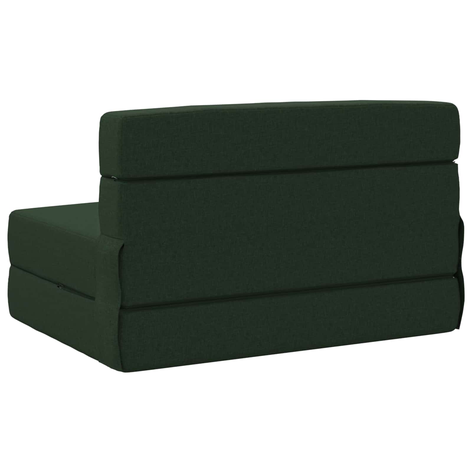 Divano Letto Pieghevole Verde Scuro 190 X 70 X 15 Cm Tessuto - Image 4