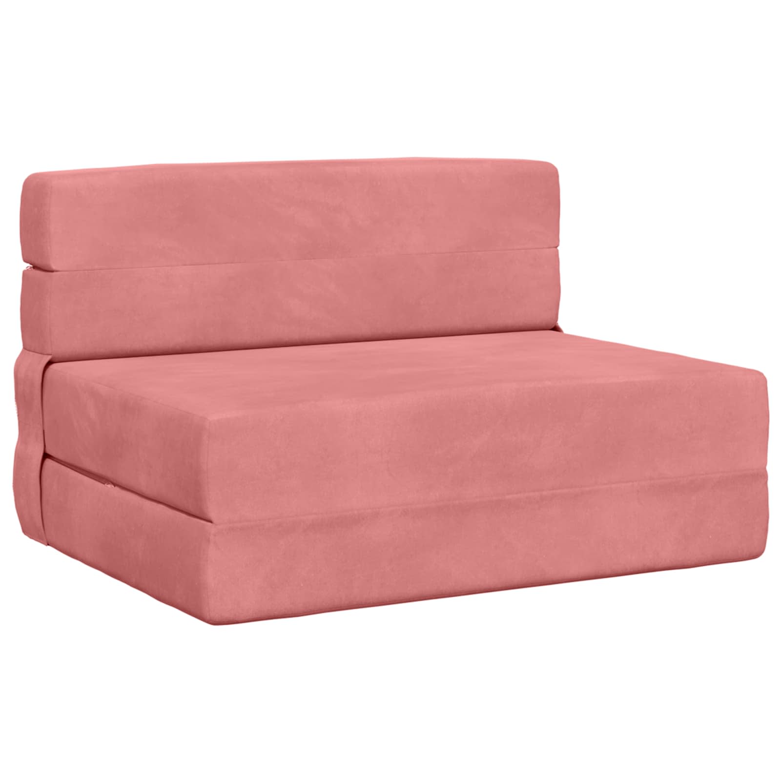 Divano Letto Pieghevole Rosa 190 X 70 X 15 Cm Velluto