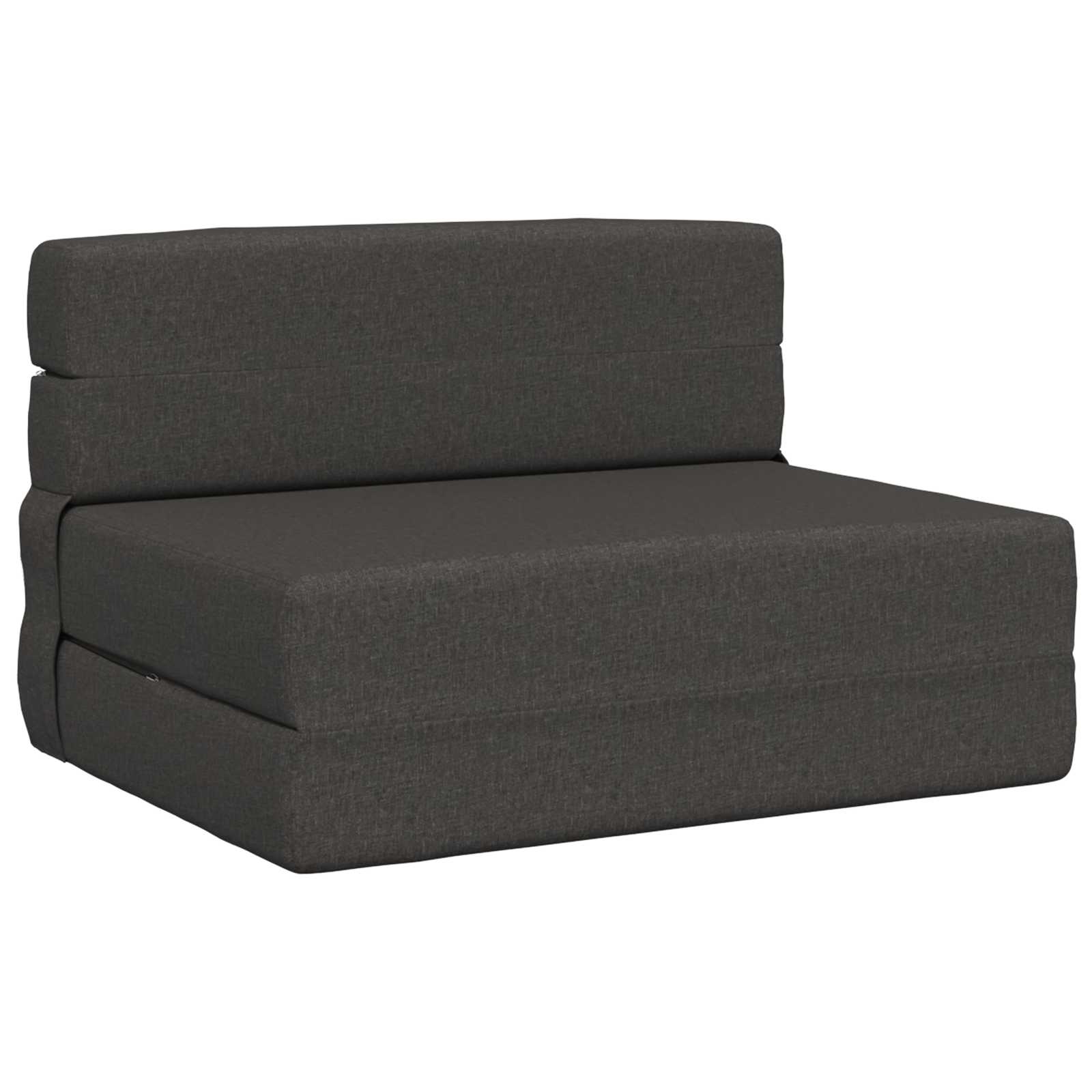 Divano Letto Pieghevole Grigio Scuro 190 X 100 X 15 Cm Tessuto