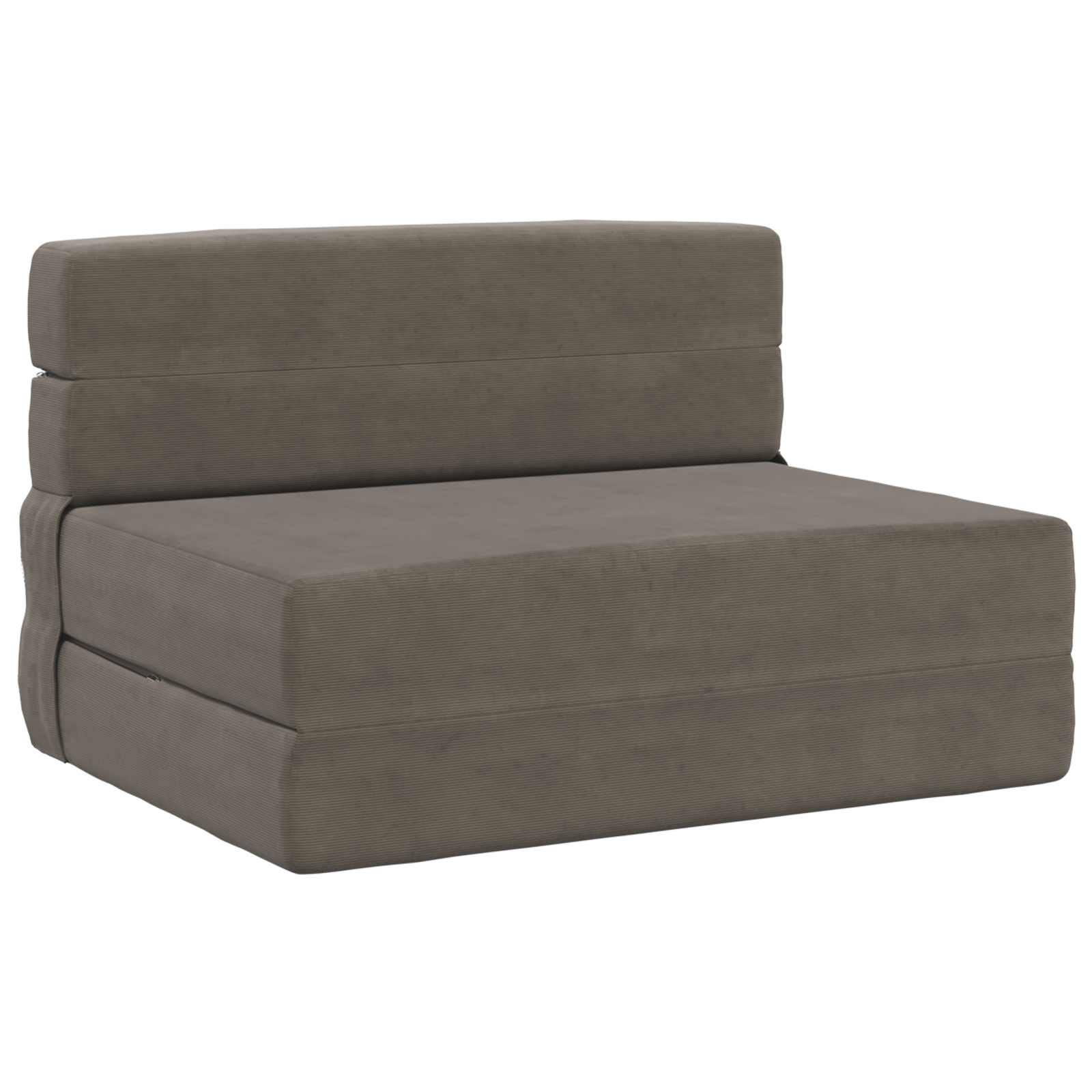 Divano Letto Pieghevole Grigio Chiaro 190 X 70 X 15 cm