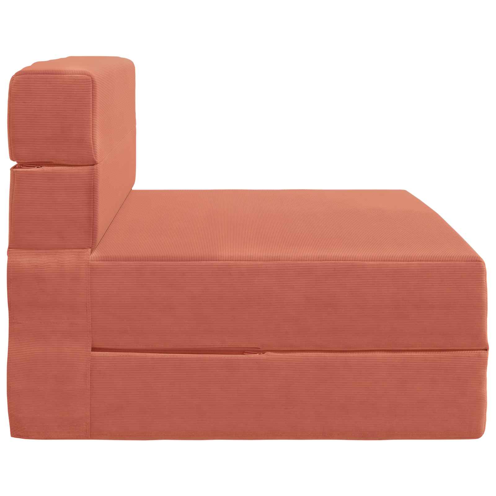 Divano Letto Pieghevole Rosso Arancio 190 X 100 X 15 cm - Image 3