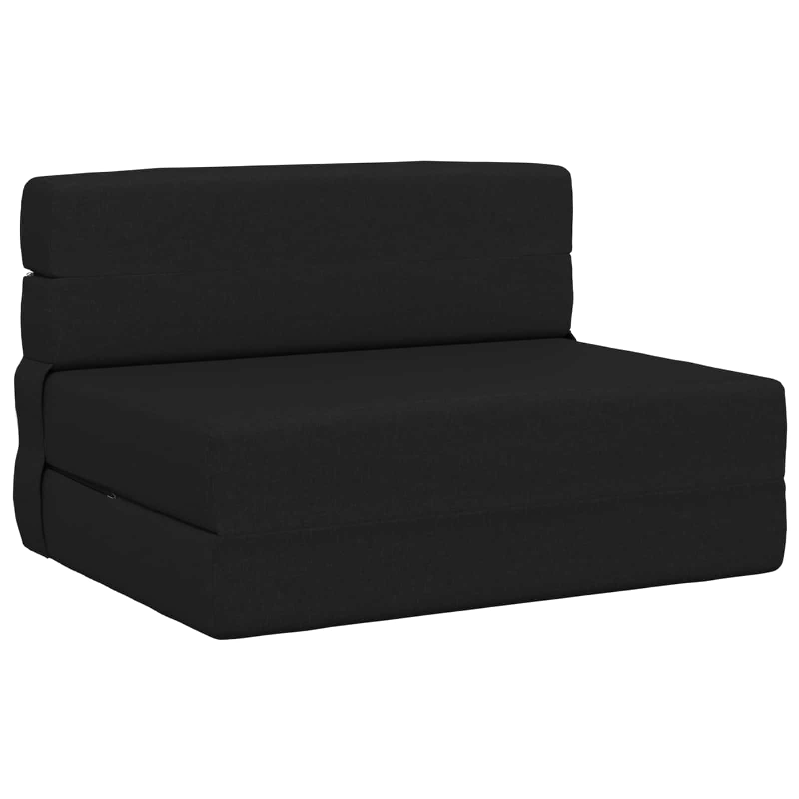 Divano Letto Pieghevole Nero 190 X 70 X 15 Cm Tessuto