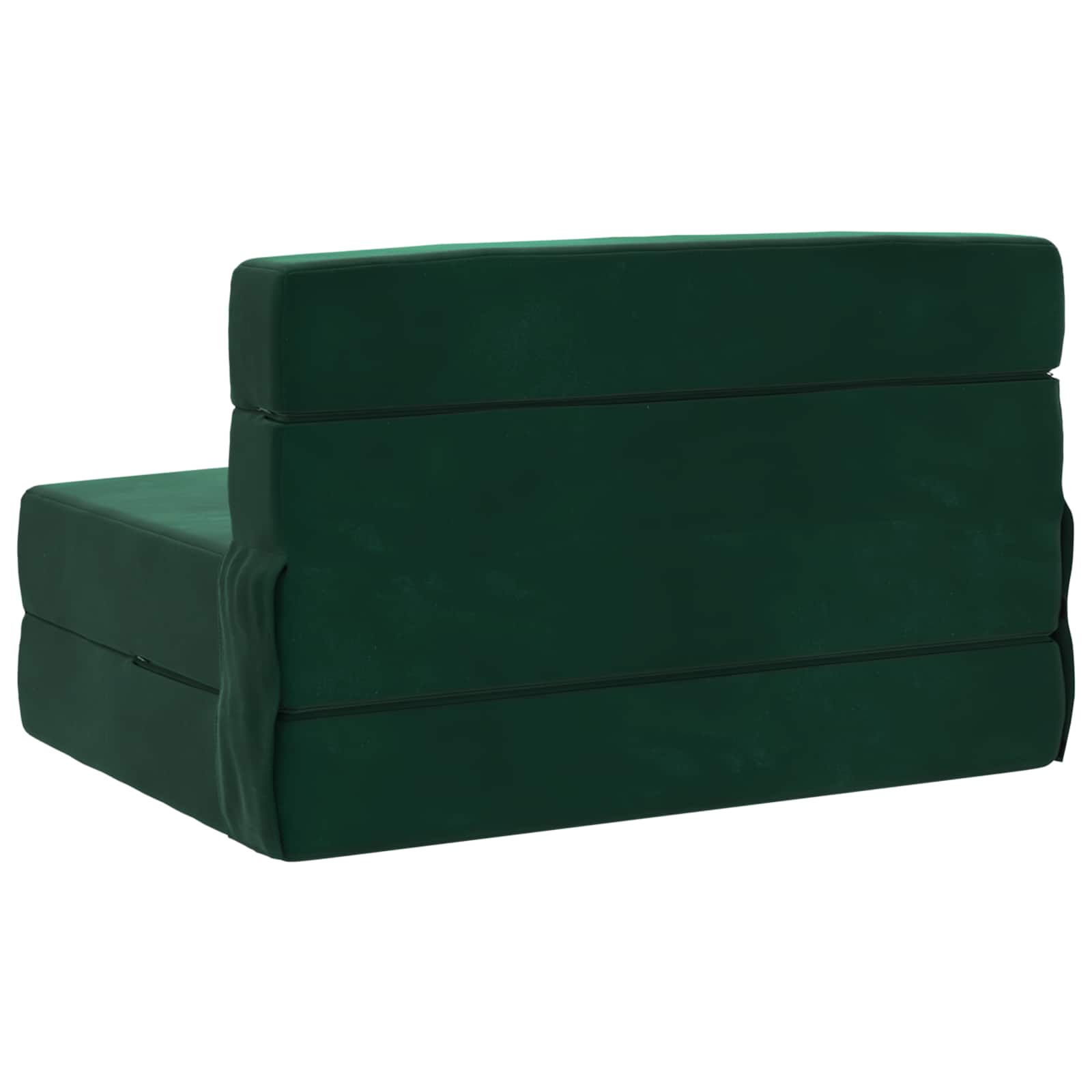 Divano Letto Pieghevole Verde Scuro 190 X 70 X 15 Cm Velluto - Image 4