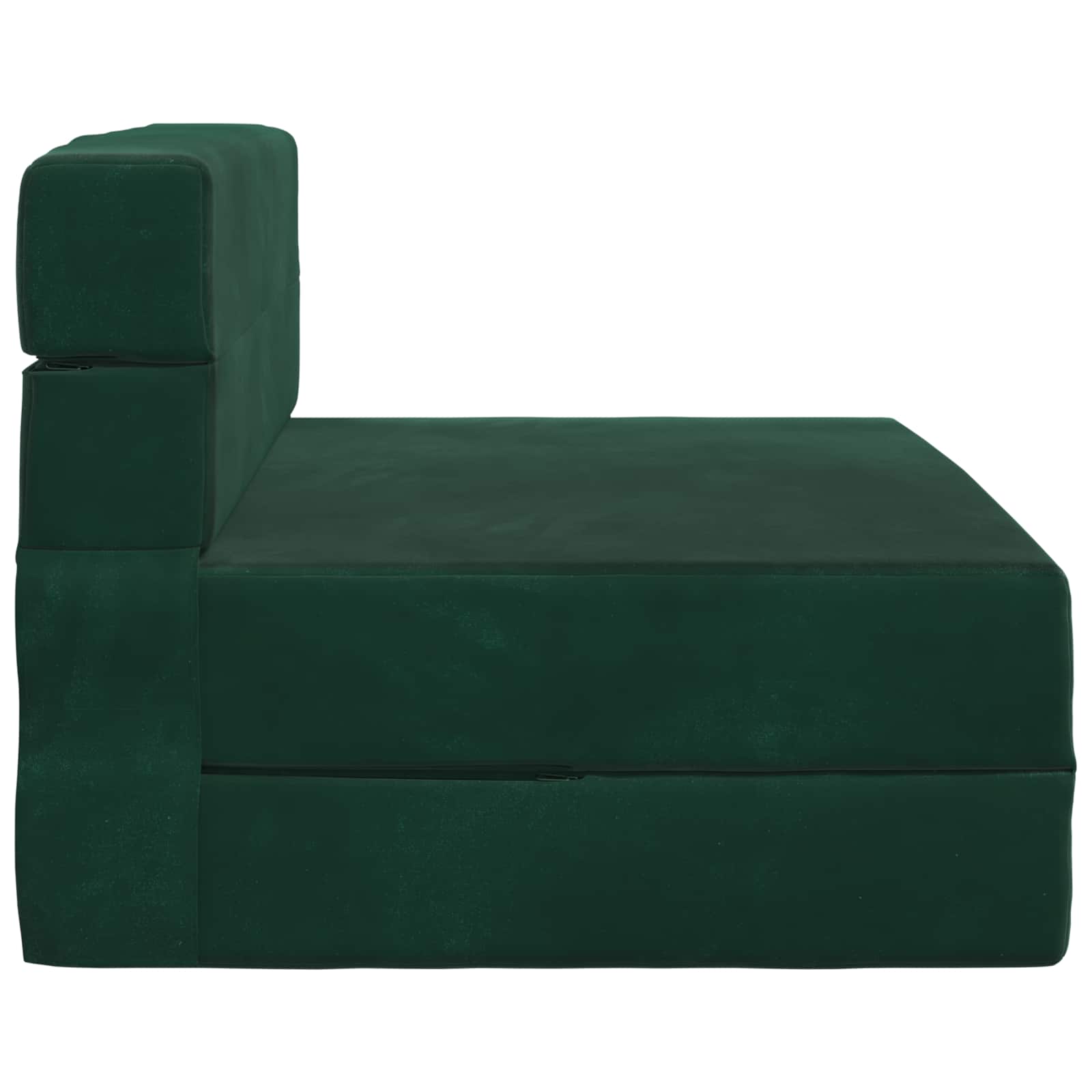 Divano Letto Pieghevole Verde Scuro 190 X 70 X 15 Cm Velluto - Image 3