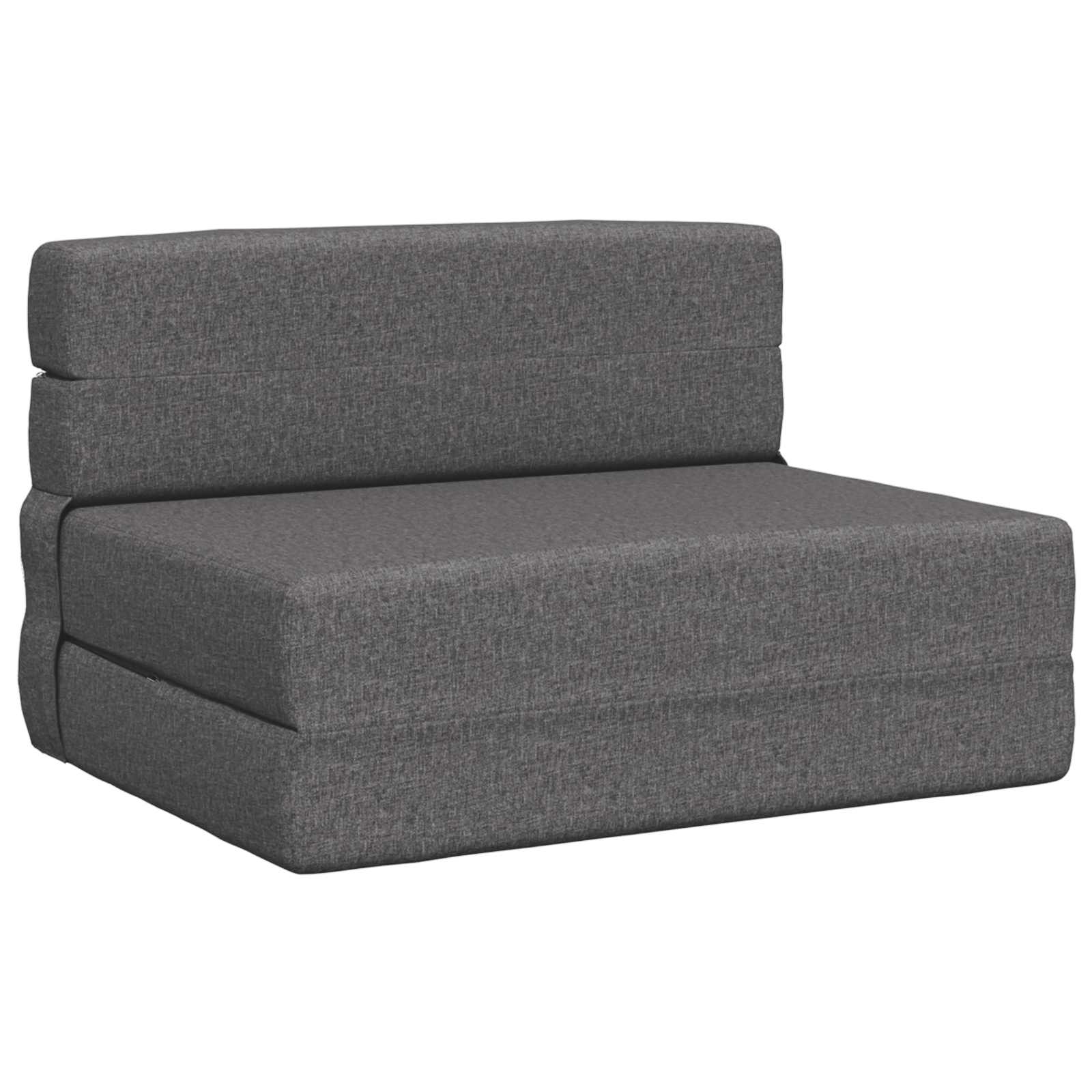 Divano Letto Pieghevole Grigio Chiaro 190 X 70 X 15 Cm Tessuto