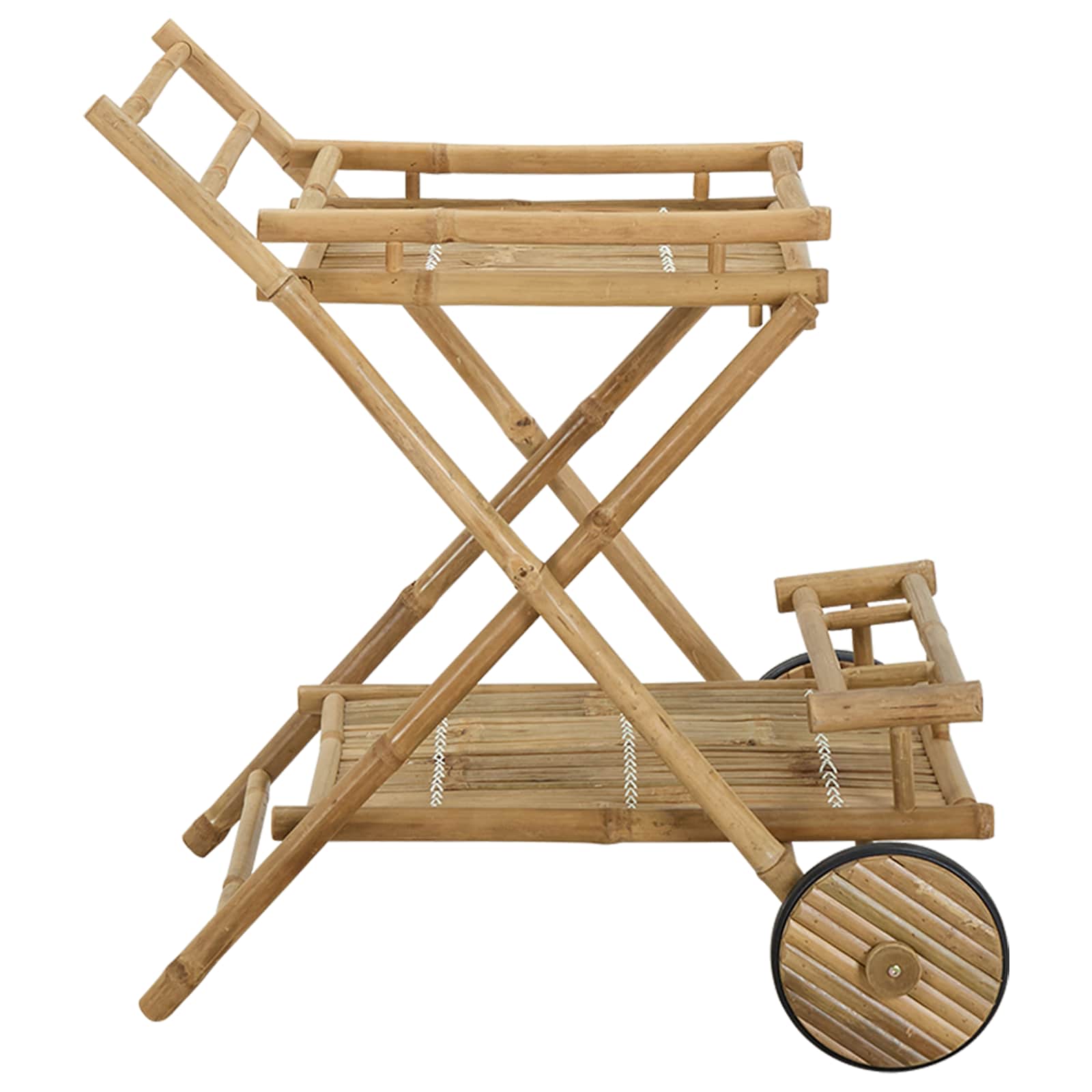 Carrello Per Tè Con Ruote Naturale 79 X 67.5 X 84 Cm Bambù - Image 4