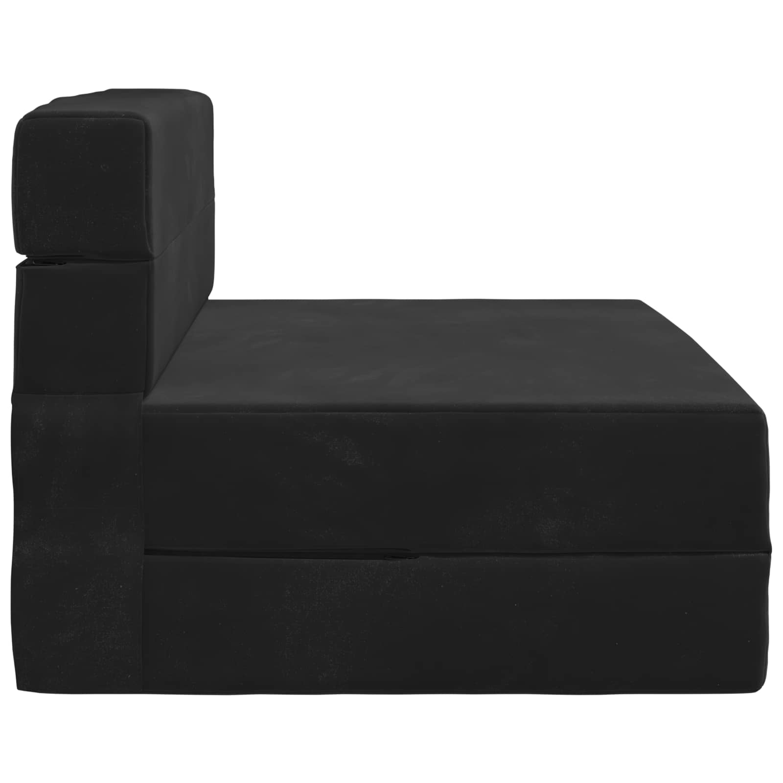 Divano Letto Pieghevole Nero 190 X 70 X 15 Cm Velluto - Image 3
