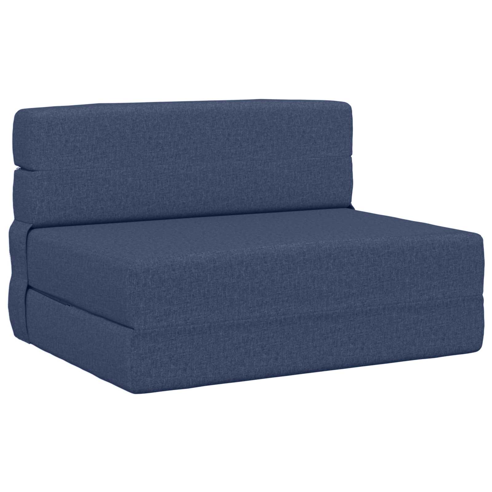 Divano Letto Pieghevole Blu 190 X 100 X 15 Cm Tessuto
