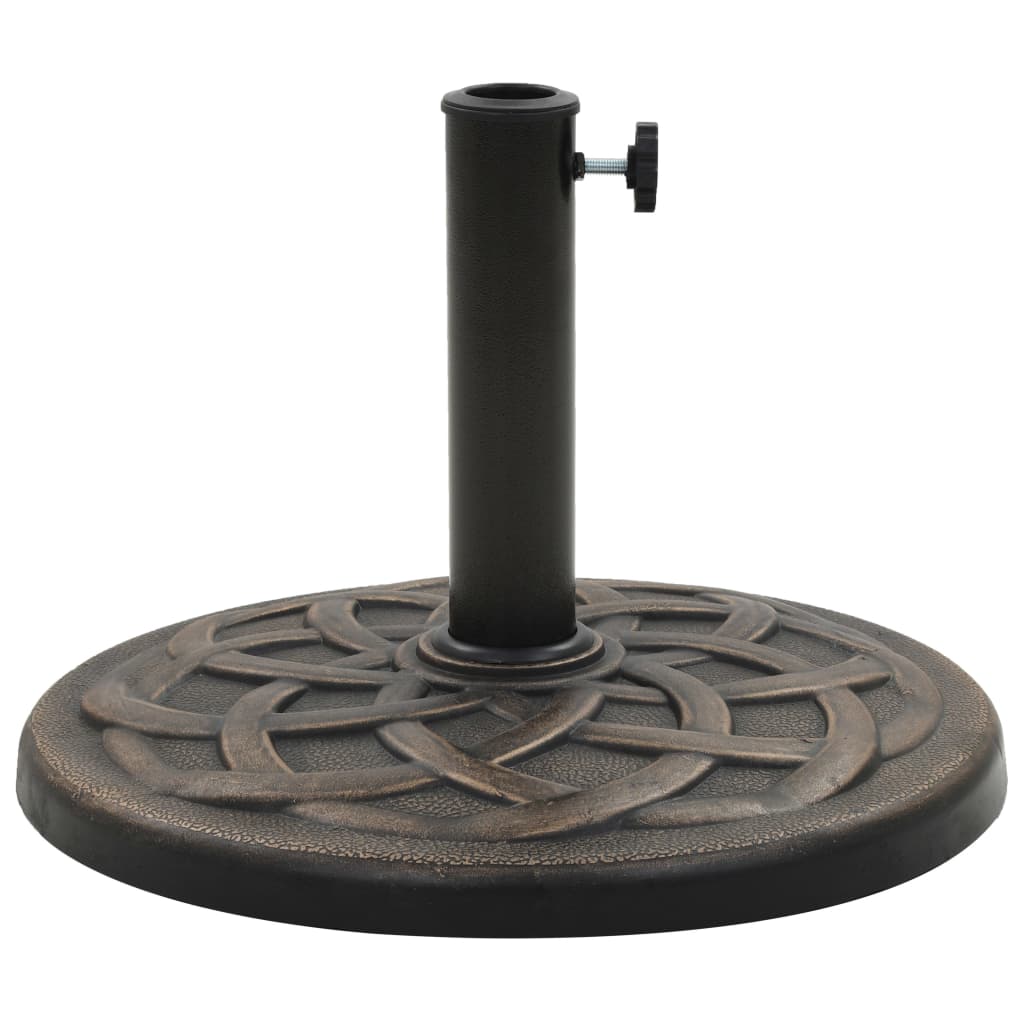 Base Per Parasole Rotonda In Poliresina 11 Kg Bronzo
