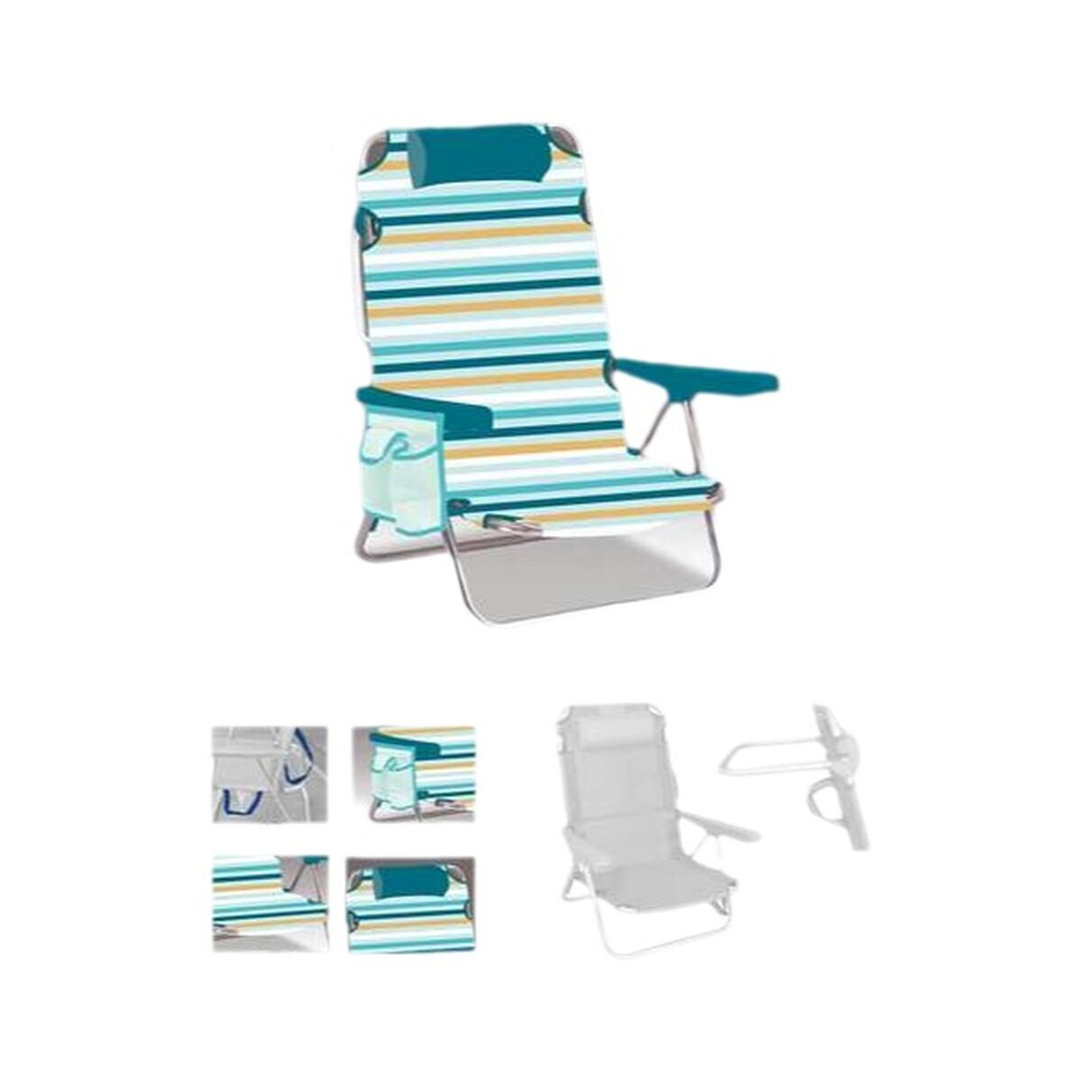 Sedia Da Spiaggia Giallo Verde 25 cm