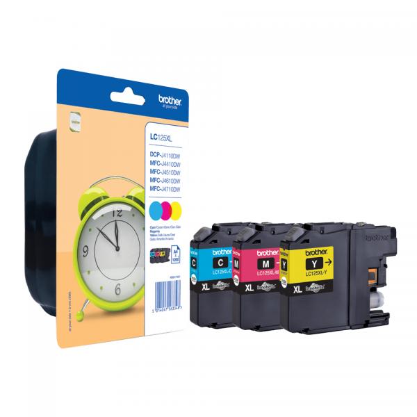 Brother Lc125xl Rainbow Pack - Confezione Da 3 - Resa Molto Elevata