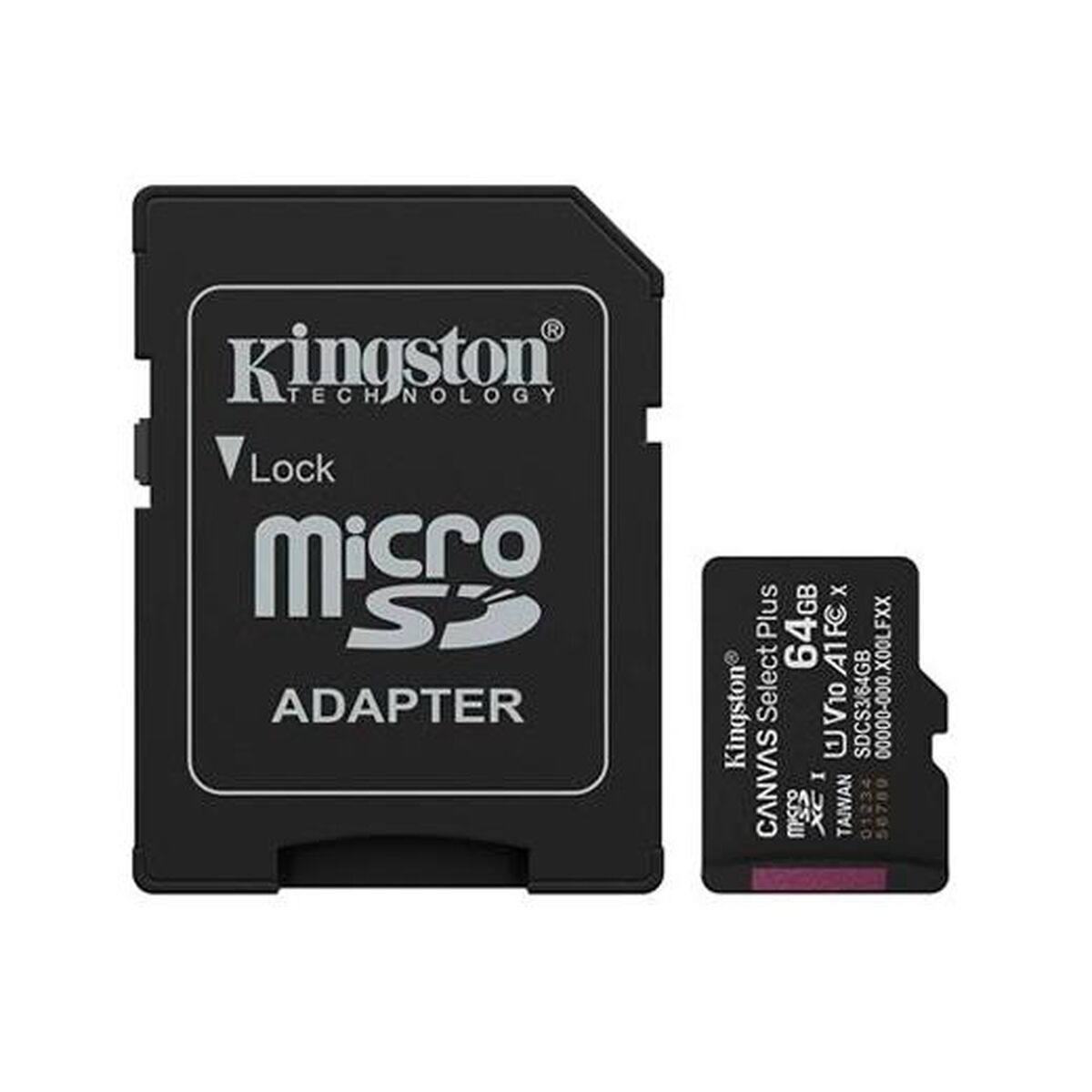 Scheda Di Memoria Micro Sd Con Adattatore Kingston Sdcs3/64gb 64 gb