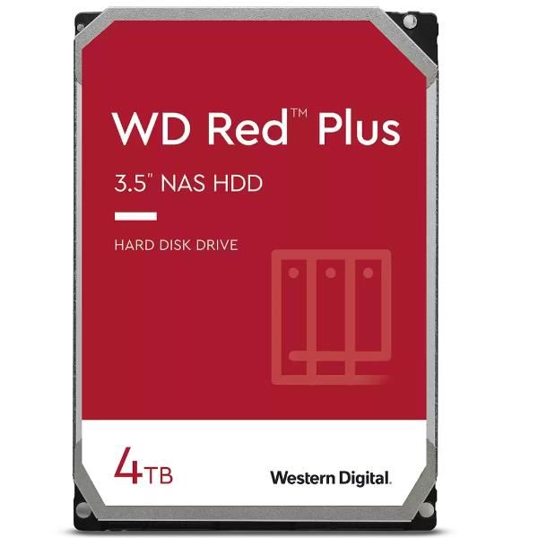 Western Digital Red Plus WD40EFZZ disco rigido interno 4 TB 5400 Giri/min 128 MB 3.5 Serial ATA III (Western Digital WD40EFZZ / 4TB / red plus)