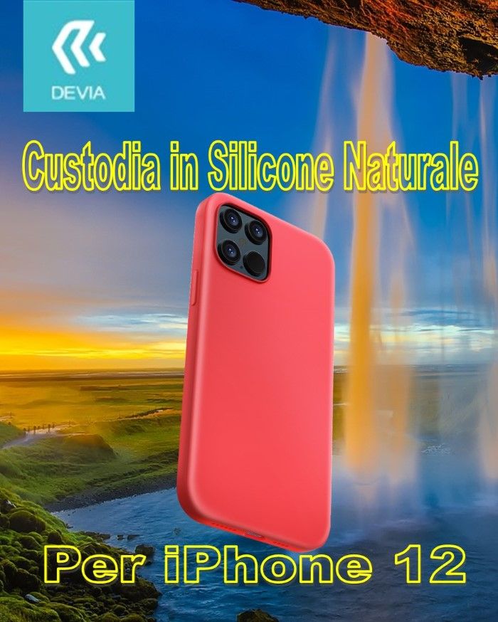 Cover in Silicone Waterproof per iPhone 12 & 12 Pro Rossa