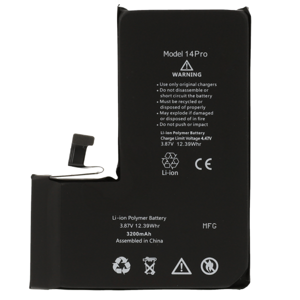 IP 14 Pro Batteria Diagnostica 3200 mAh Nero S+