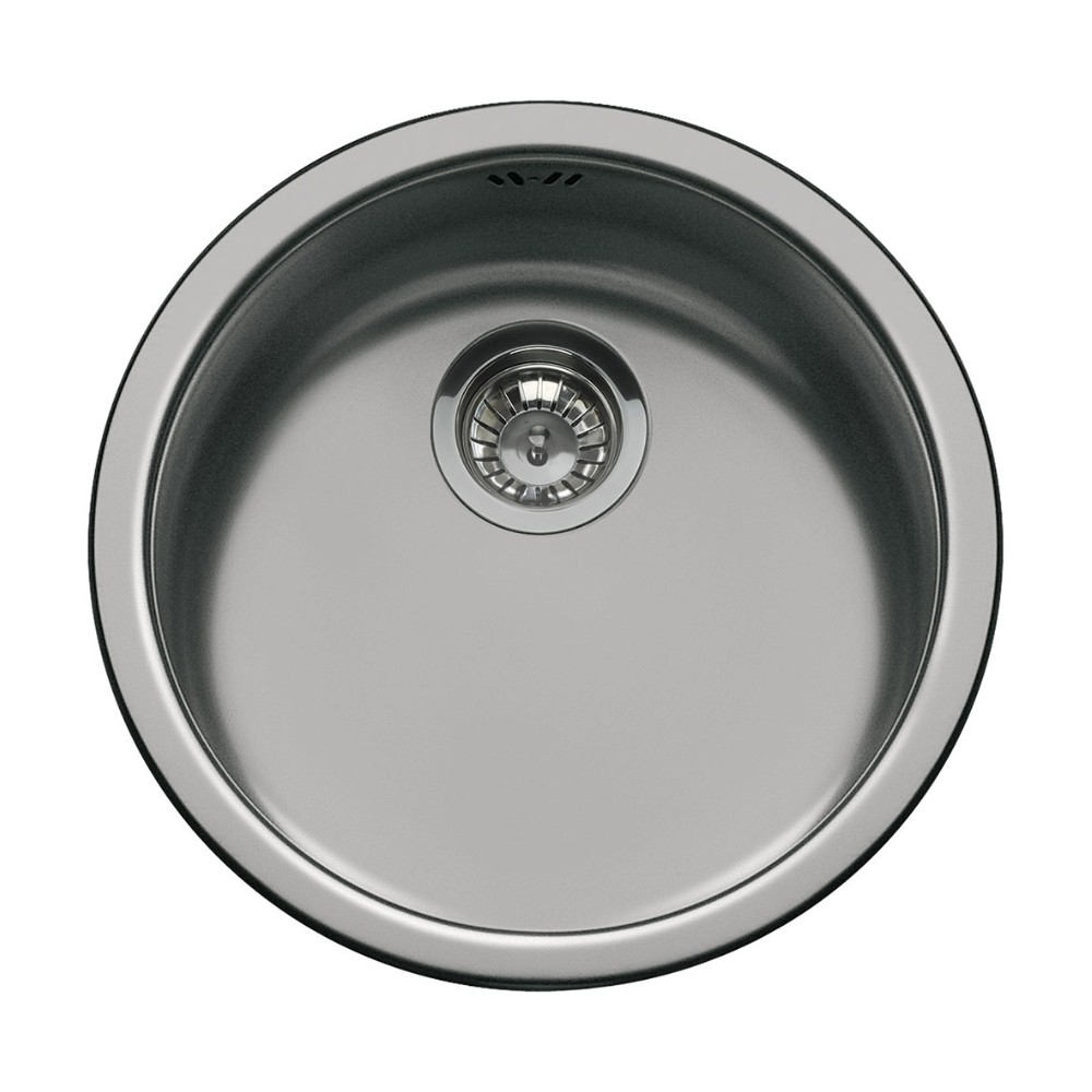 Lavello tondo Smeg 10I3PN 43.5 cm PVD acciaio nero