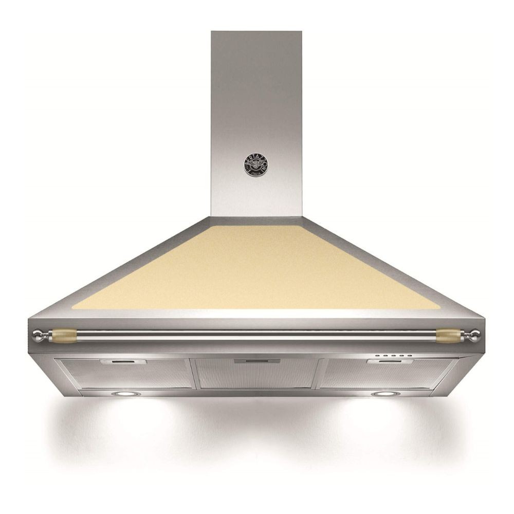 Cappa camino Bertazzoni K100HERCRA da 100 cm. in inox e crema classe A