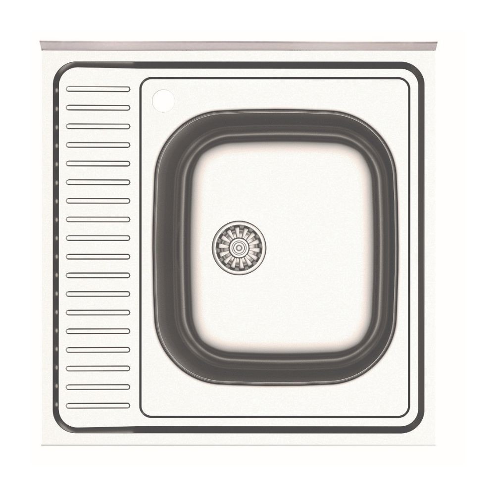 Lavello da appoggio SA24 una vasca 60x60cm. inox