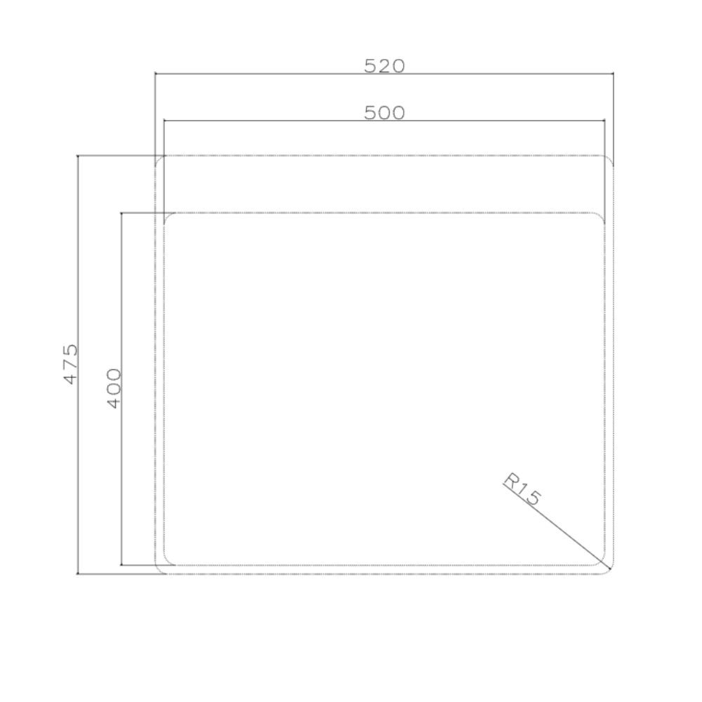 Lavello da incasso SA383 1 vasca 55x50.5 cm. inox - Image 3