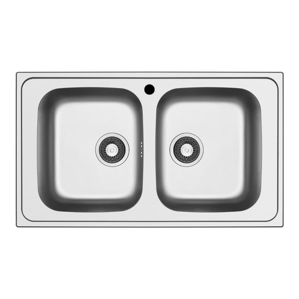 Lavello da incasso Tirreno862 2 vasche 86x50 inox