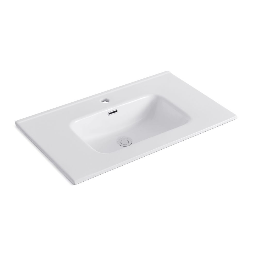Lavabo consolle da appoggio LAV9080S in ceramica 1 vasca 81x46.5 cm. bianco lucido - Image 4