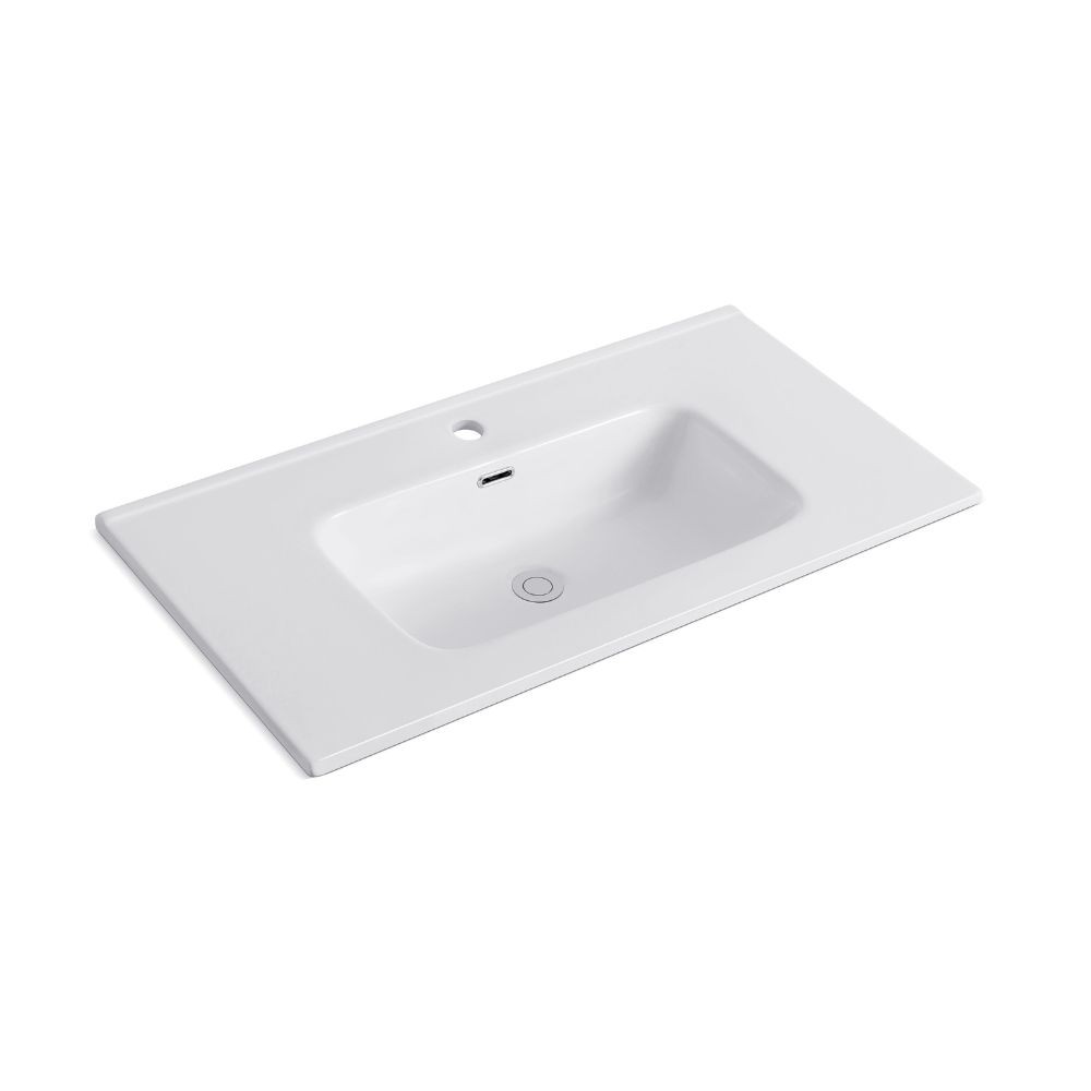 Lavabo consolle da appoggio LAV9090S in ceramica 1 vasca 91x46.5 cm. bianco lucido - Image 4