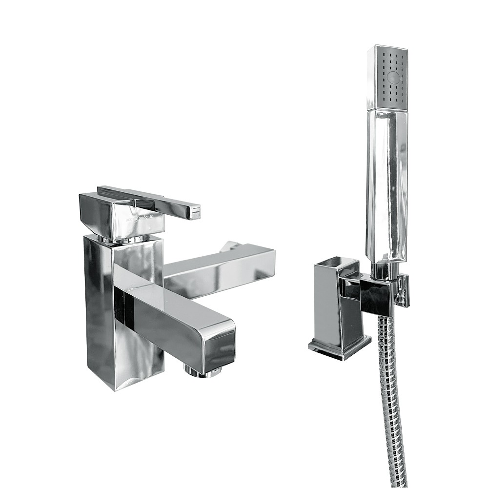 Miscelatore vasca Quadra con finitura cromo