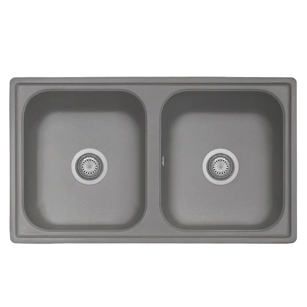 Samet Lavello 86x50 2 vasche Granitovero862vcrp croma
