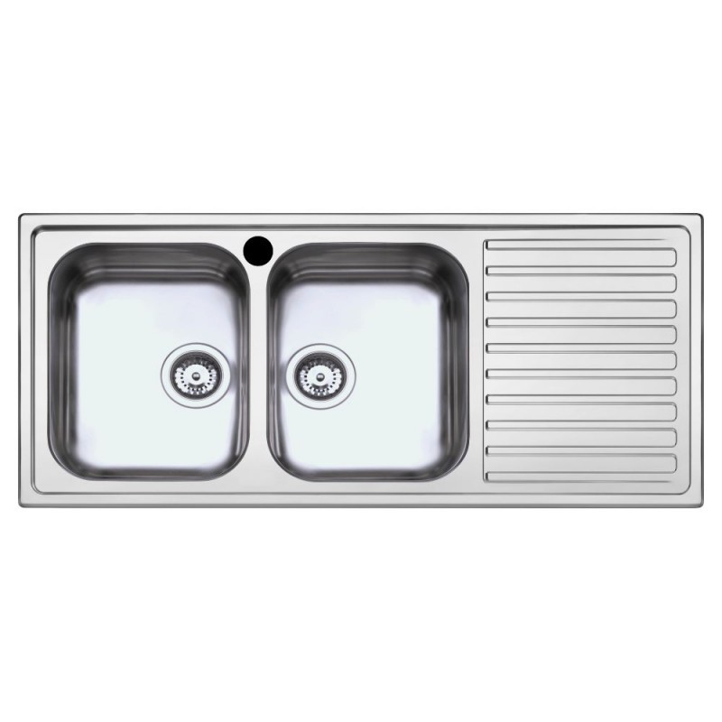 Lavello SAXT333A 116x50 cm 2 vasche gocciolatoio sinistro