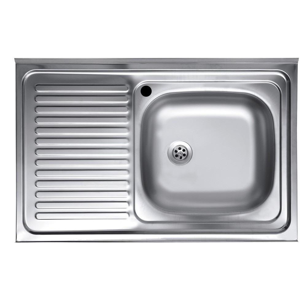Lavello appoggio 80x50 SA216 1 vasca e gocciolatoio sinistro