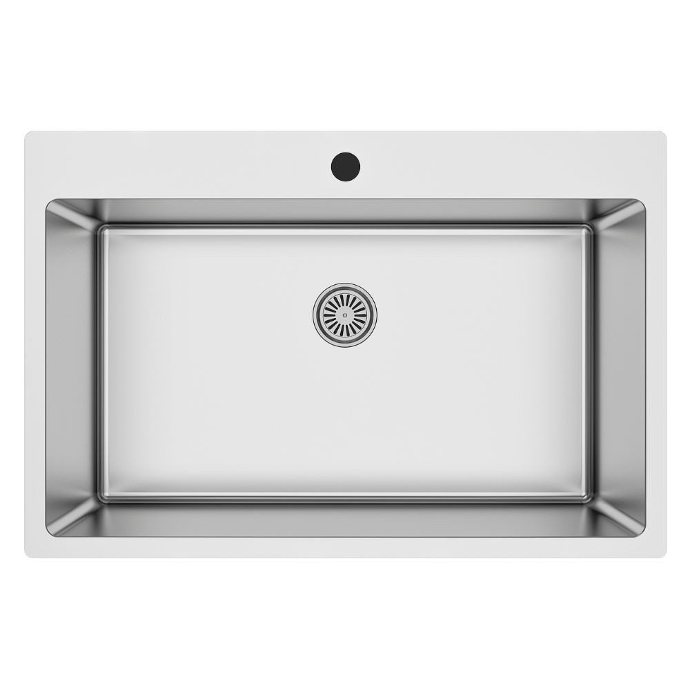 Lavello da incasso SA233 1 vasca 76x50.5 cm. inox