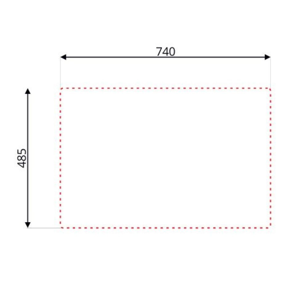 Lavello da incasso SA233 1 vasca 76x50.5 cm. inox - Image 3