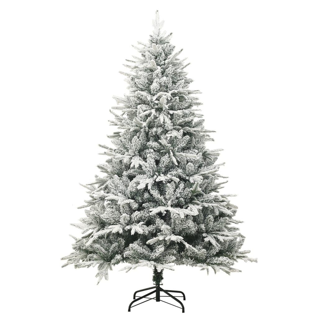 Albero Di Natale Artificiale Con Neve Verde 210 Cm In Pvc E pe