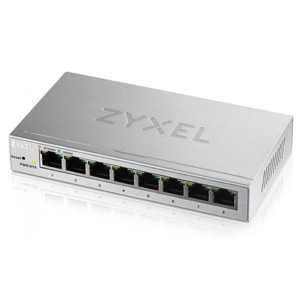 Zyxel Gs1200-8 Gestito Gigabit Ethernet [10/100/1000] Argento (zyxel Gs1200-8 - Switch - 8 Porte - Ad)