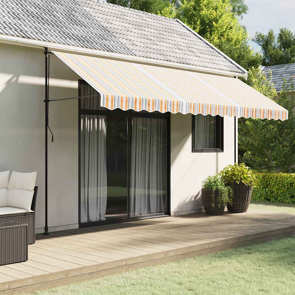 Tessuto Di Ricambio Per Tenda Strisce Multicolore 4,5x3,5 M
