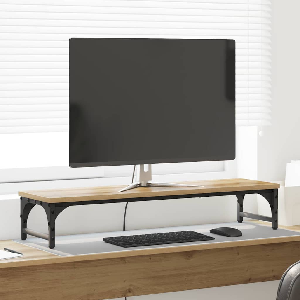 Supporto Per Monitor Rovere Artigianale 85 X 23 X 15,5 cm