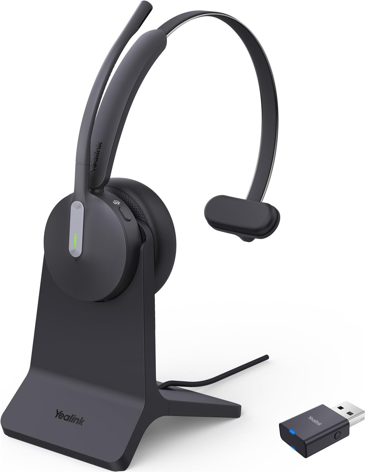 Yealink - Headset - ON-Ear - Dect / Bluetooth - Kabellos - UsB-A Über DecT-Adapter, UsB-C - Mit Bhc70 Charging Stand - Zertifiziert Für Microsoft Tea