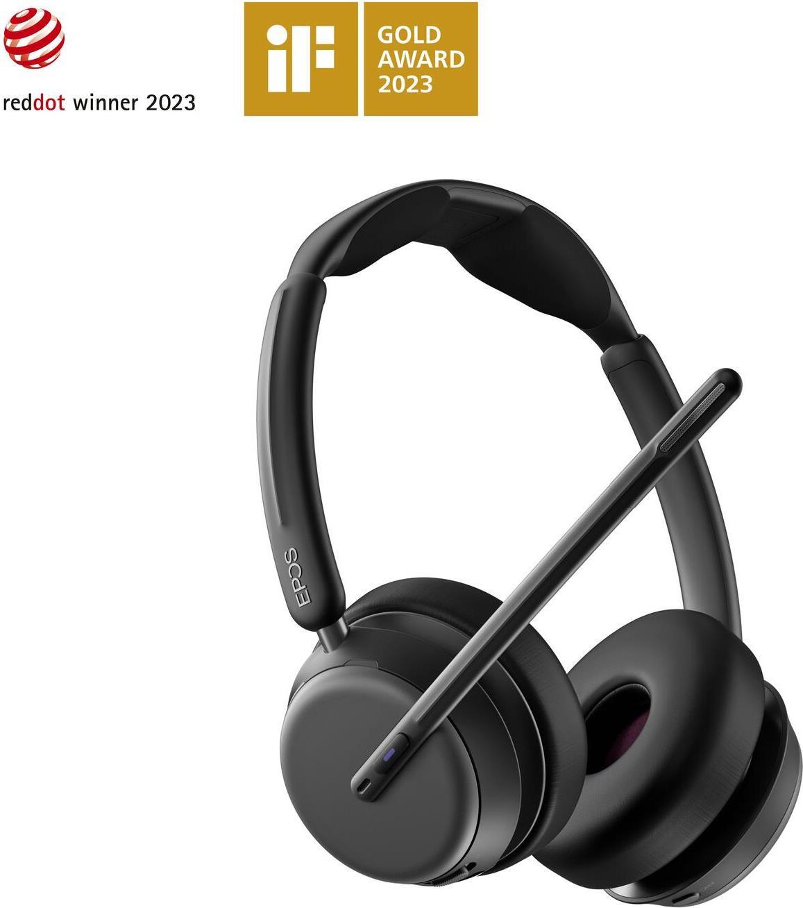 Epos Impact 1061t Stereo Bluetooth Headset Teams Zertifiziert Inkl. Kontaktlose Ladestation (charging Stand) (1001173)
