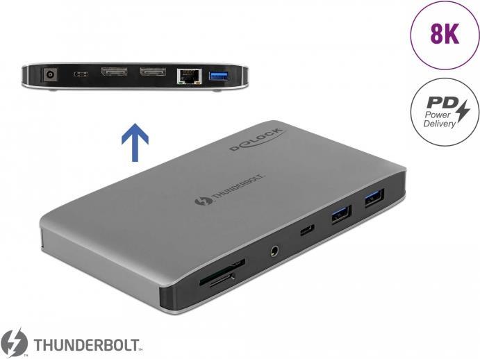Delock - Dockingstation - Thunderbolt 3 - 2 X Dp - 1gbe (87777)