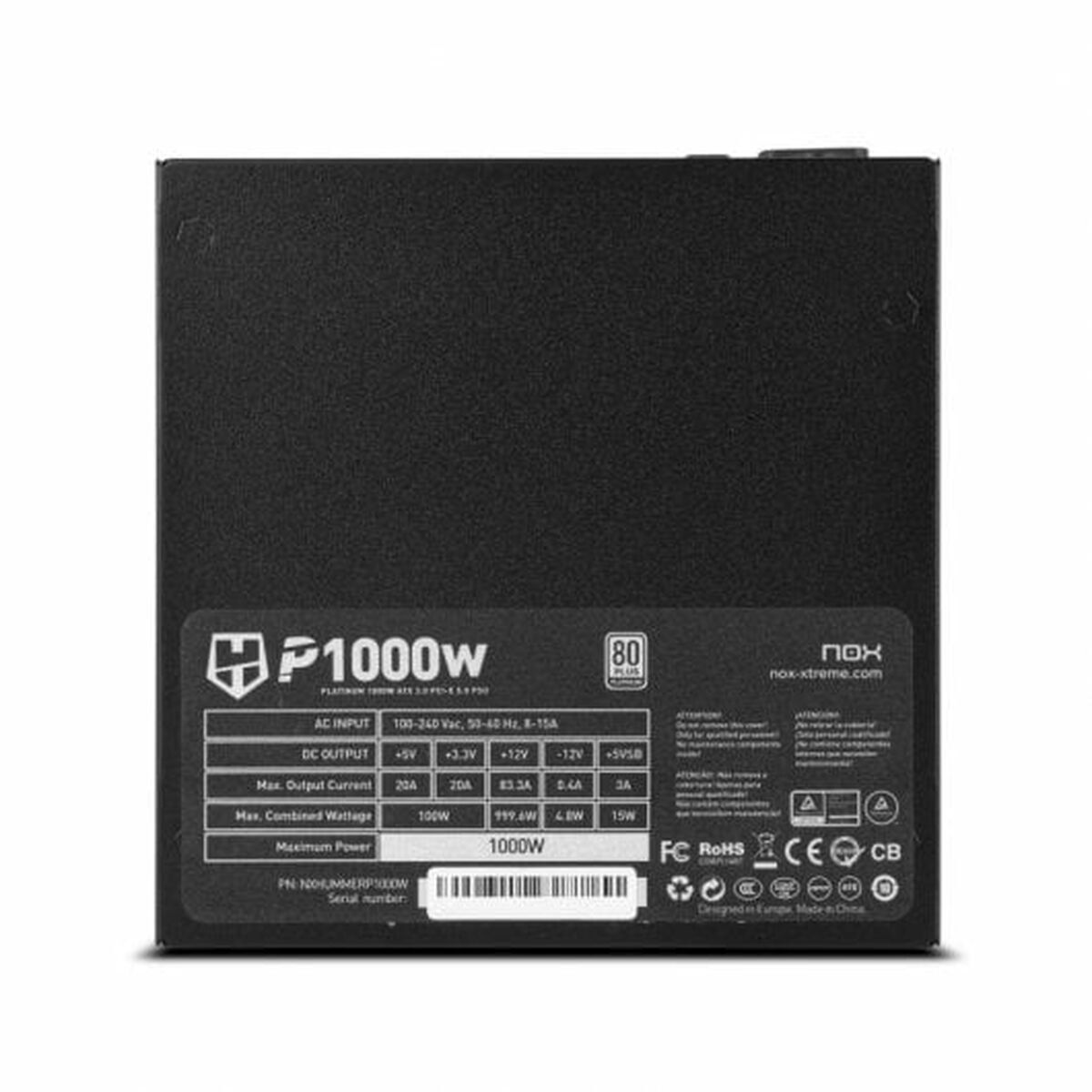 Fonte Di Alimentazione Nox P1000w 1000 W 80 Plus Platinum - Image 5